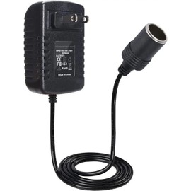 Guy-Tech 12V 2A 24W Power Supply Adapter with Car Lighter Socket, AC 100V-240V to DC 12V 2A Voltage Transformer US Wall Plug Amp Converter AC to DC Switching Power Adapter