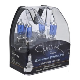 HELLA H71071432 Optilux XB Series 9006 - Bombillas halógenas blancas de xenón, 12 V, 55 W, paquete de 2