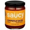 Saucy gourmet salsa roasted garlic chipotle 15.5 ounce (1 Jar)