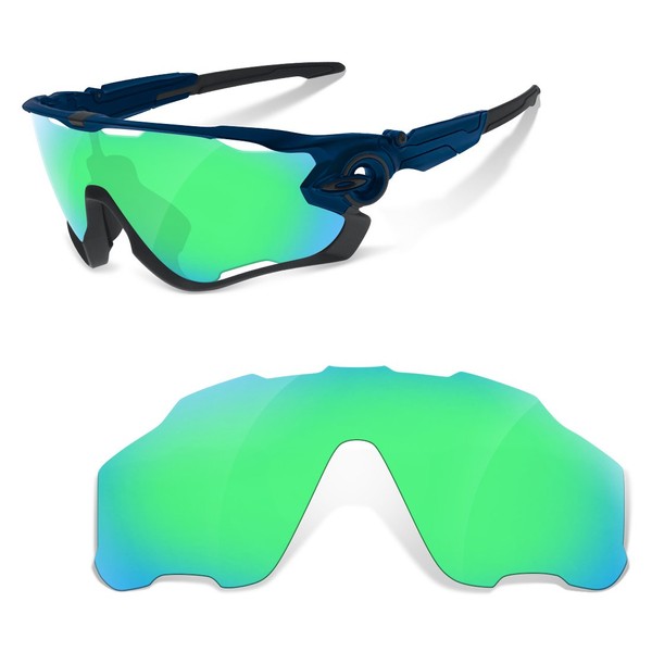 Compatible Replacement Lenses for Oakley Jawbreaker OO9290, Sapphire Green