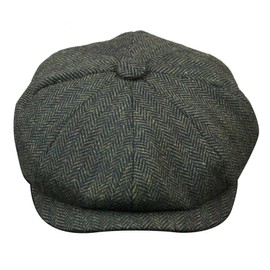 TruClothing.com Men's Hat Cap Hat Tweed Design Style Checked Price Offer, Olive-Green