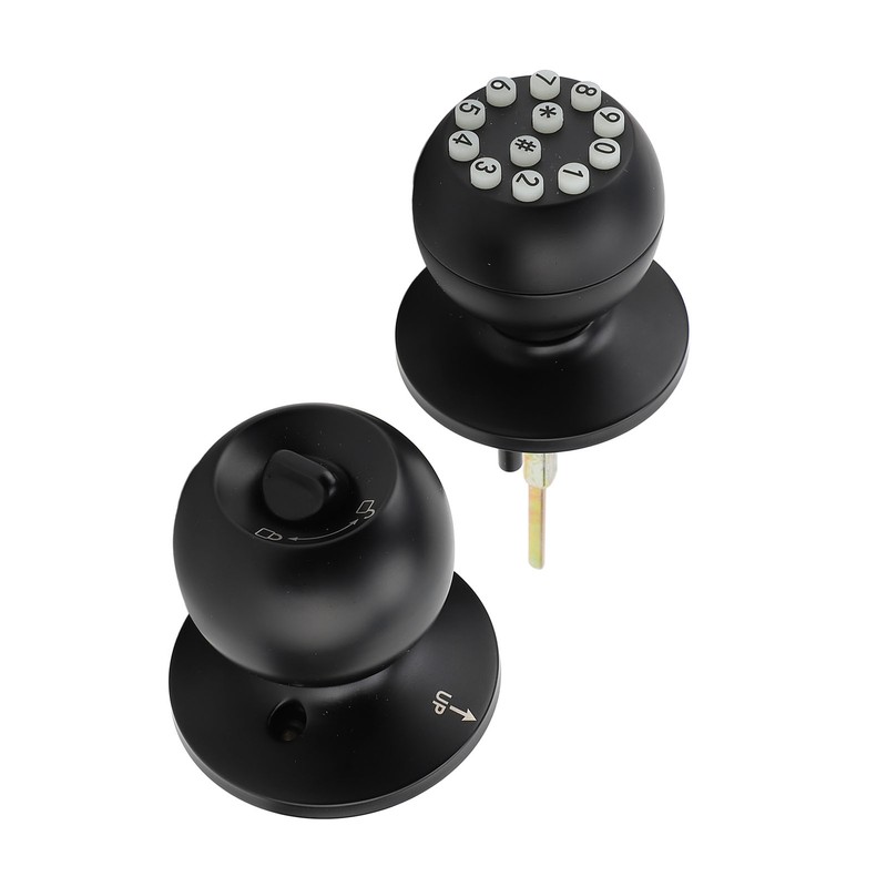 Keypad Door Knob with Lock and Key Round Ball Electronic