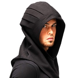 SIC HOODS Mortal Ninja Black Combat Hood Samurai Mask Scorpion Costume Sub Zero Cosplay .., Black, One Size