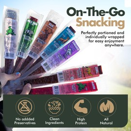 Buffalo Bob’s Wild Game Jerky (10-Pack), Exotic Meat Jerky Sampler Gift Pack, Premium Wild Game Meat Bouquet, Jerky Gifts for Men, Jerky Variety Pack