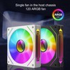 120mm ARGB PWM Case Fan 800 to 2000RPM 4pin PWM