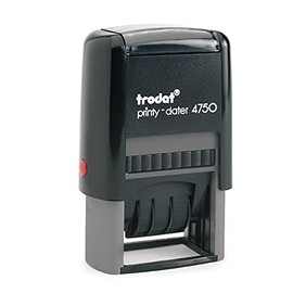 Stamp Trodat Printy Storage Stamp, Date Stamp 4750L Received Paid Booked Two-Tone Blue Red (Booked)