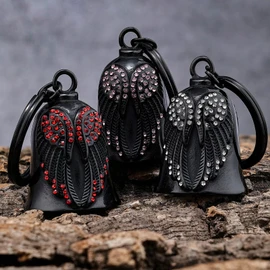 Motorcycle Women Bells - Motorcycle Angel Bell for Men Women,Bell Biker Accessory,Guard Riding Safety (Wing with Pink