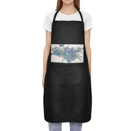 Jasmine Floral on Teal Background Waterproof Apron for Women (Vinyl Heat Transfer)