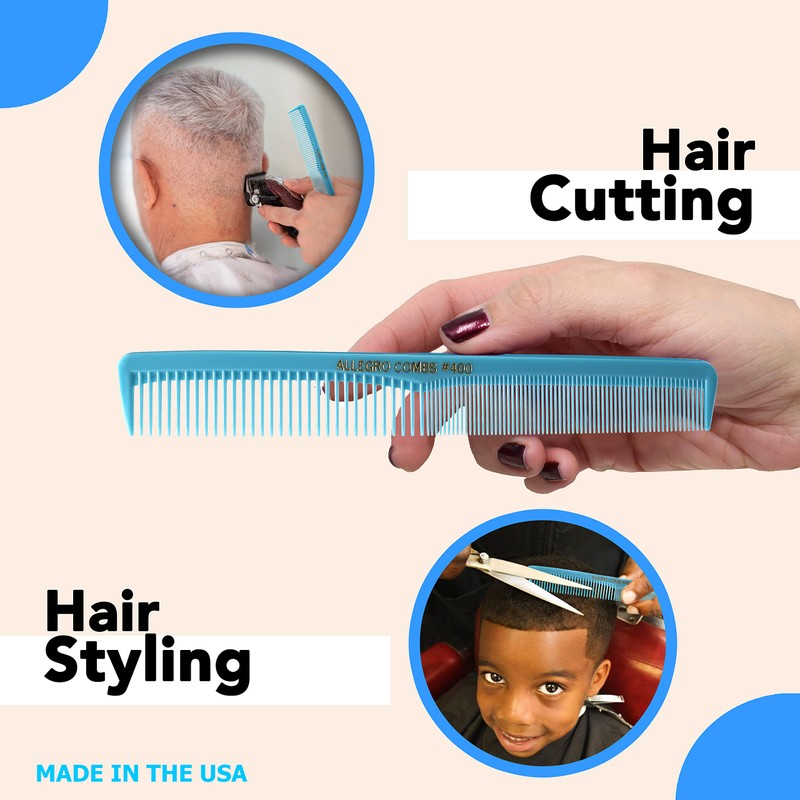 Allegro Barber Combs Set - 400 Hair Cutting and Styling