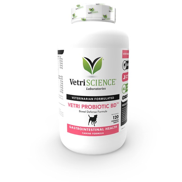 VetriScience Extra Strength Healthy Gut & Digestion Chewable Tablets, Probiotic