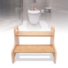 Bed Steps,Bamboo Two-Story Stairs, Portable Step Stool,Potty Training