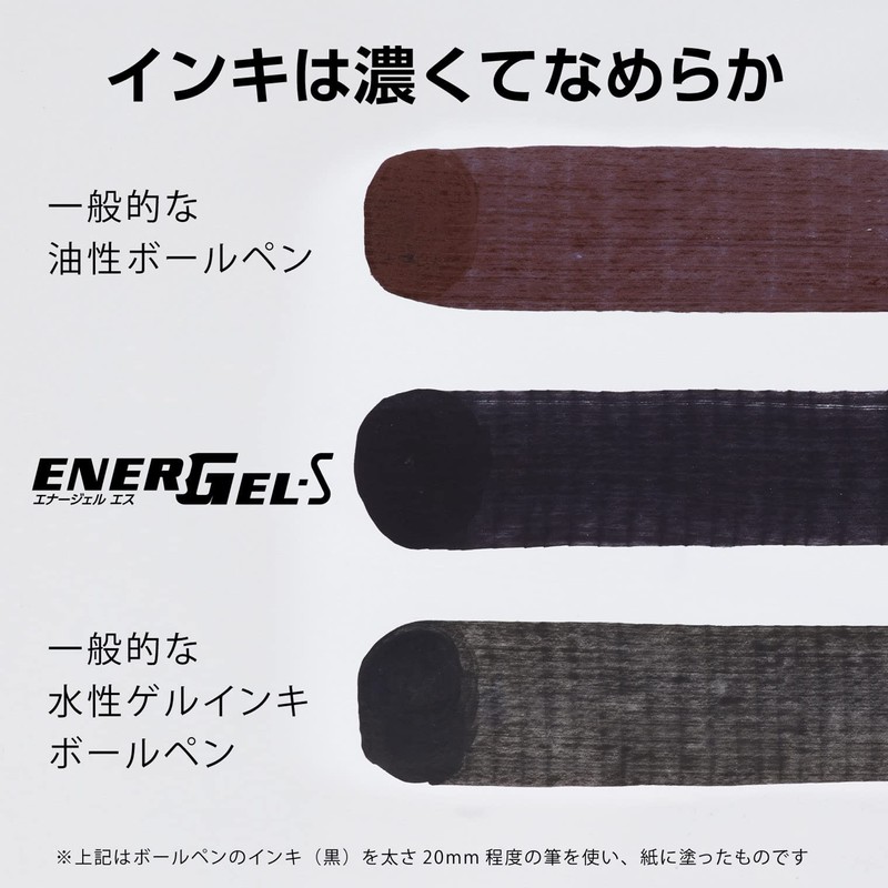 Pentel Gel Ink Ballpoint Pen, EnerGel S, 1.0mm, Black Body,