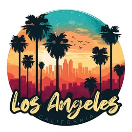 Los Angeles California Souvenir Vinyl Decal Sticker C 2-Inch