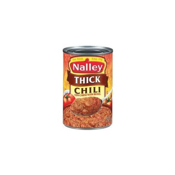 Nalley, Canned Chili, 15oz Can (Pack of 6) (Choose Flavors Below) (Thick Chili Con Carne With Beans)