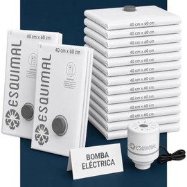 Esquimal Bolsas de Almacenamiento al Vacío + Bomba Eléctrica 15 Pzas