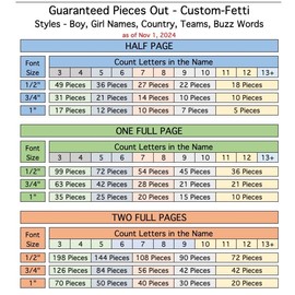 GABRIELLE - Confetti Name in 12 Metallic Colors. Includes Toss Mix JJWN604