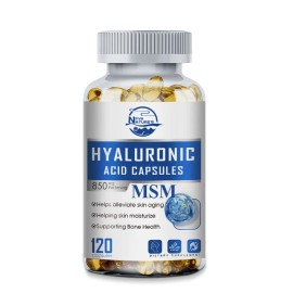 NATURE'S LIVE Hyaluronic Acid 850mg 120 Capsules w/ Vitamin C & E for Joint and Skin Health
