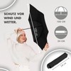 Doppler Pocket Umbrella Zero Large, Simply Black, Modern/Minimalist