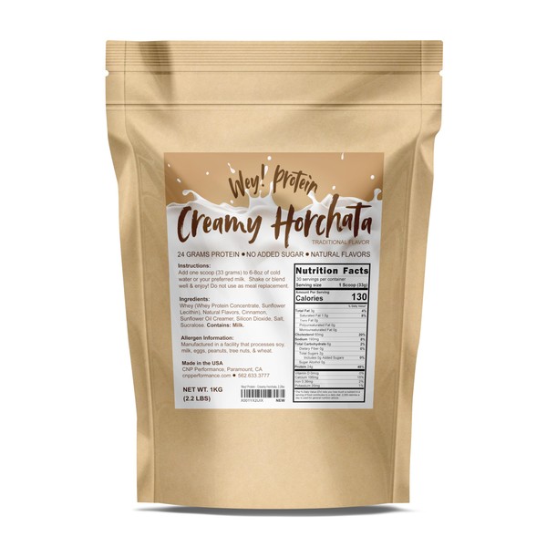 Horchata - Whey Protein, Traditional Mexican Flavor, Sugar-Free, Gluten-Free, 23g Protein, Made in USA (30 Servings, 2.2lbs)
