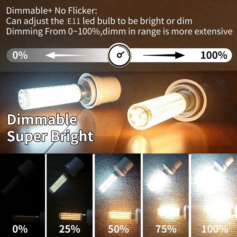 Dimmable JDE11 Led Bulbs 120V 100W Halogen Candelabra Bulbs Equivalent,COB