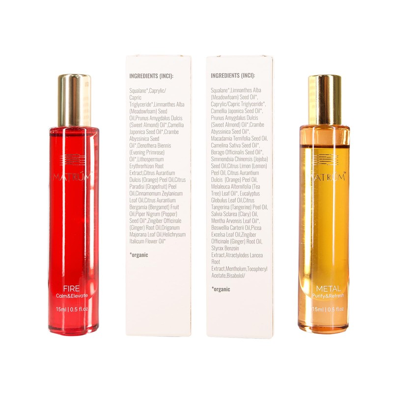 MATRÚM Fire + Metal Essential Oil Roller Set – Botanical