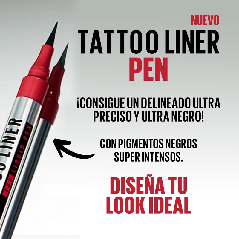 Maybelline Tattoo Liner Delineador de Ojos Larga Duración 48H Color