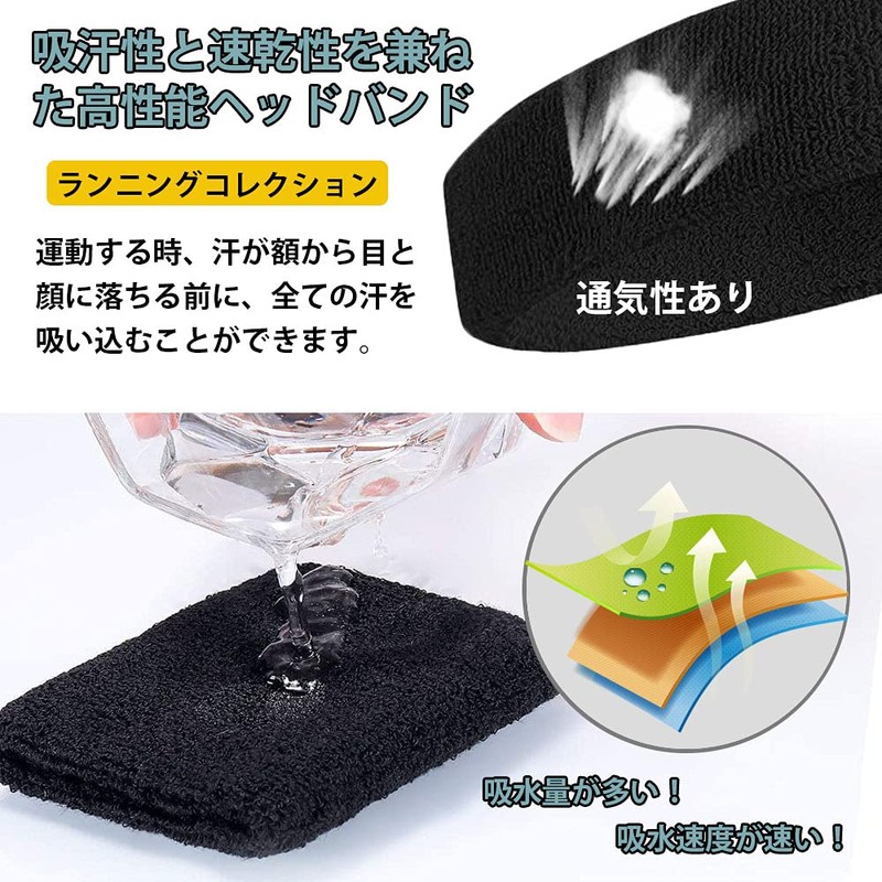 Men's Headband Sweatband, Sweatband, Cotton Material, For Sports, Face Washing,