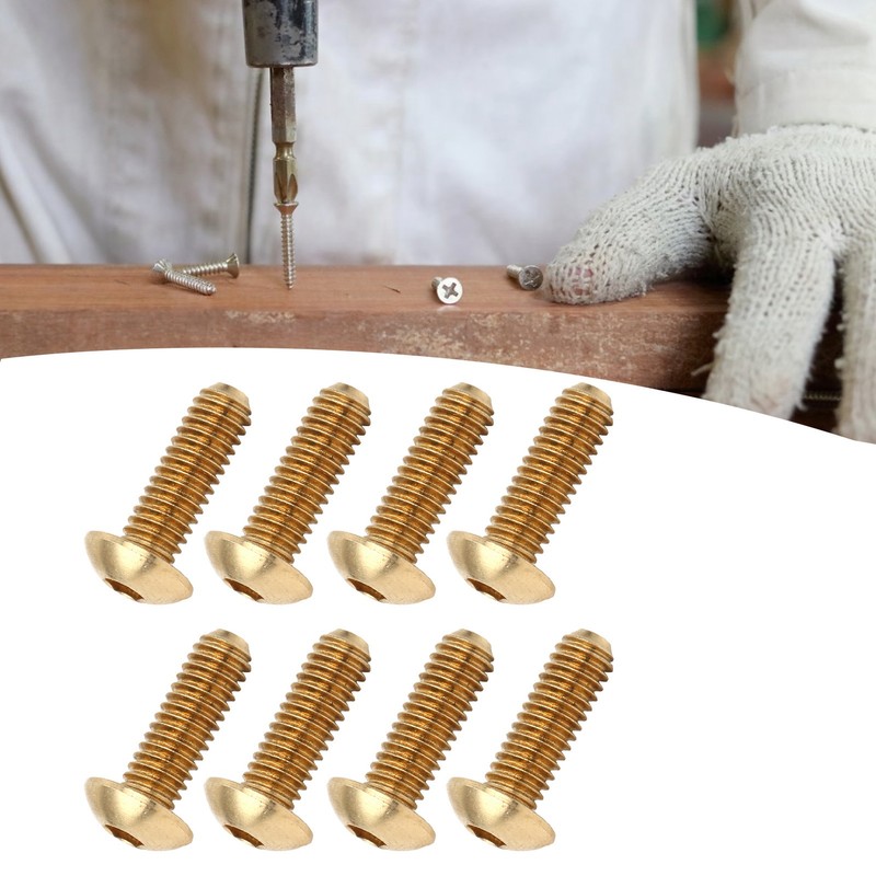 50Pcs Hex Socket Screws Half Round Head Pure Copper Hardware