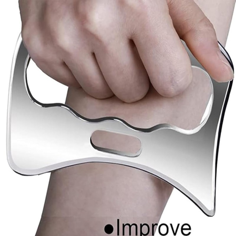 AnTiexi 2 in 1 Stainless Steel Muscle Scraper Tools Set,IASTM