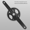 34T Bike Crankset Hollow Integrated Single Speed Round Chainring Aluminium