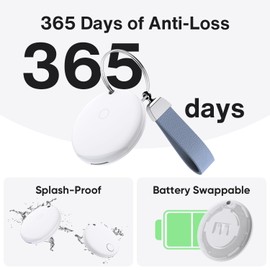 iVANKY FusionFinder Smart Tag Air Tracker Item Finders with Apple Find My (iOS Only) Track Your Key, Wallet, Luggage, Backpack, Locator with Replaceable Battery, IP67 Waterproof, 4 Pack