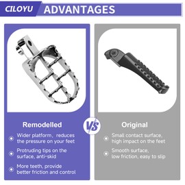 CILOYU Mini Bike Foot Pegs Kit Compatible with Coleman CT200U CT200U-EX CT200U-EXR BT200X CT100U CC100X Axis M200 Mini Bike 196cc 200cc 97cc 100cc 6.5hp 2.5hp Engine Parts Accessories Left and Right