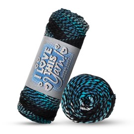 I Love This Yarn 4 - Medium for Crocheting & Knitting – Soft Yarn Skein – 252 Yards Acrylic for Blankets, Hats, & More – Craft Supplies for Handcrafting Accessories, Aqua