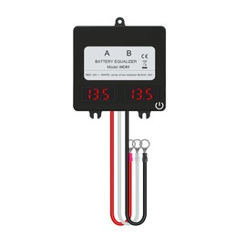 ANGUI HC01 Battery Equalizer 2PCS Batteries DC Inverter 5A Current Active Voltage Balancer Li li-ion Lead Acid Battery Connect LED Display (2 X 12V)