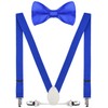 EOAYONY Boys' Leather Suspenders and Bow Tie Set Elastic for