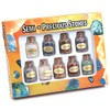 mookaitedecor 9pcs Mini Glass Wishing Bottles Tumbled Gemstone Crystal Chips