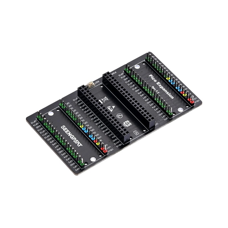 Pi Pico Expansion Board with Dual 2x20 Headers & Reset