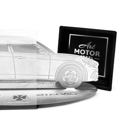 4R Quattroerre.it Alfa Romeo Stelvio Stainless Steel Engraved Silhouette Model