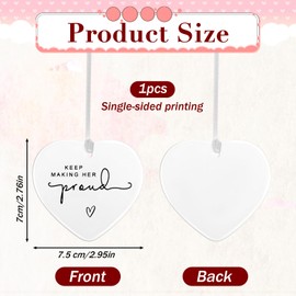 Qianyu Keep Making Him Proud Memorial Ceramic Pendants Loss of Loved One Bereavement Keepsake Memorial Hug Token in Loving Memory Sympathy Inspirational Thinking of You Hanging Ornament (1, Style 2)