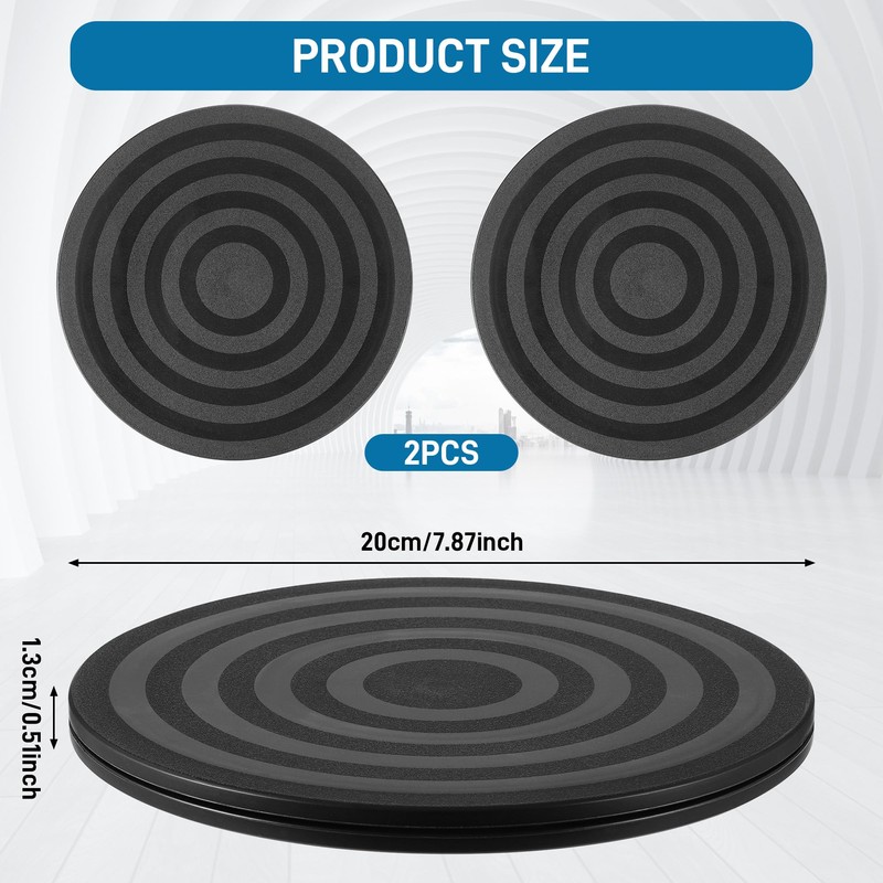 Pack of 2 turntable 20 cm rotating universal turntable, 360