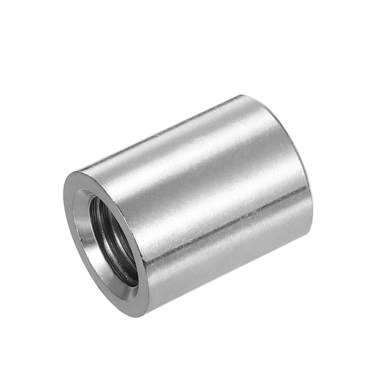 sourcing map M16x2mm Round Coupling Nuts, 2 Pcs 304 Stainless