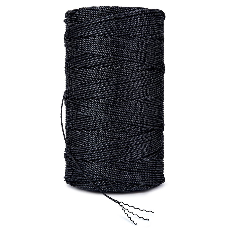 HONGDA Tarred Twine, 1080 Feet Nylon Twine #18 Bank Line-Black