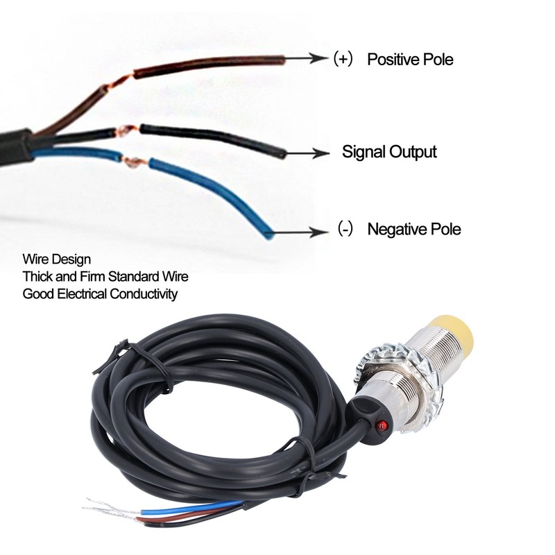 Proximity Switch Sensing Approach Sensor Waterproof 3 Wire Accessory DC6‑36V