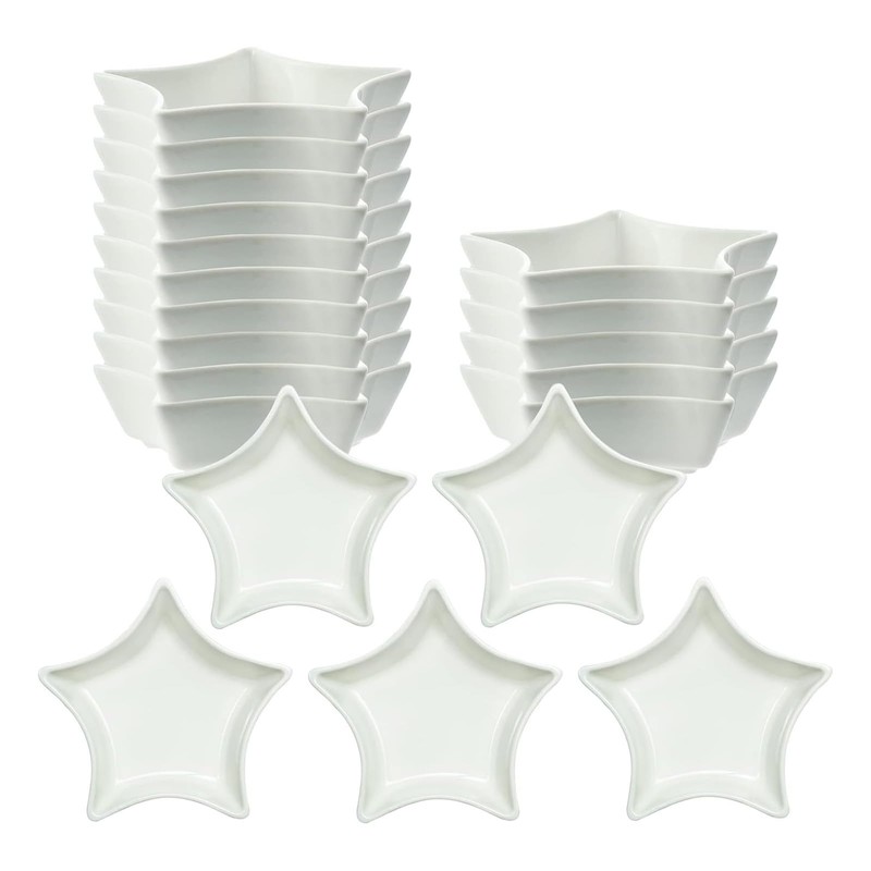SOCOSY Star-shaped Multipurpose Ceramic Sauce Dish Seasoning Dishes Sushi Dipping
