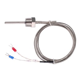 Waterproof K Type Thermocouple - Jaybva Grounded Temperature Sensor Probe for PID Temperature Controller Two Wire Stainless Steel NPT 1/2" inch Pipe Thread 0~500℃ with 2m Shield Wire