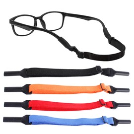 4 Stück Brillenband Sport,Brillen Band Damen,Sonnenbrille Strap Herren Brillenbänder,Verstellbarer Kinder Brillenbügel Anti Rutsch Seil,Universal Brillenketten,für Sonnenbrillen Goggles Lesebrille
