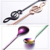 Music Note Spoons 6-Pack Creative Cute Teaspoons 18/10 Stainless Steel