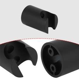 Lwuey Adjustable Shower Head Holder, Plastic Shower Holders, Wall Mounted, Shower Head Arm Holder, Bathroom Accessories for DIY, Hospitality, Dorm, Fitness Travellers (Black)