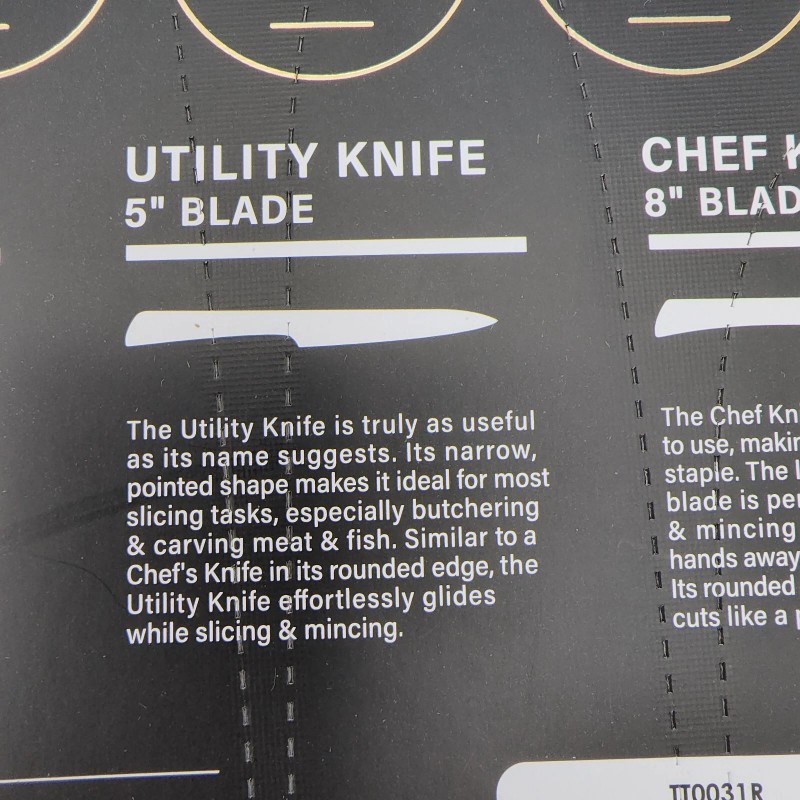 Thyme & Table Non-Stick Coated Stainless Steel Carbone Chef's Knives