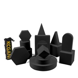 Kcgani 14pcs Photography Background Props, Geometric Cube Photo Props Set, Stereo Hard Foam Photo Decorative Backdrop, Posing Ornaments Display Solution for Lipstick, Jewelry, Perfume, Makeup Tools